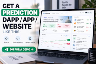 develop ai prediction website, web3 prediction market dapp polymarket kalshi app