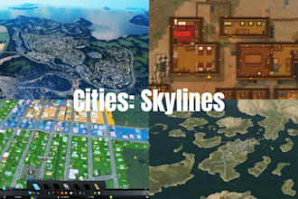 make immersive maps, npcs, and skins for cities skylines, rimworld, sim4
