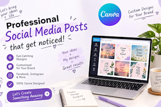 creative canva social media post and banner design