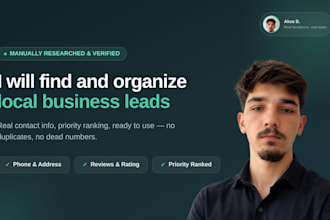 research local businessleads with priority ranking and contact data