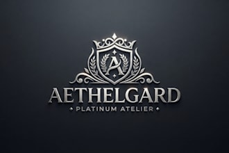 design a luxurious and elegant platinum logo for your brand