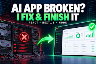 fix and debug your ai generated react next js or node app