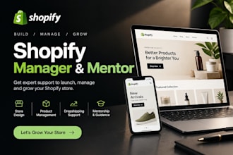 shopify manager dropshipping mentor virtual assistant ecommerce consultant