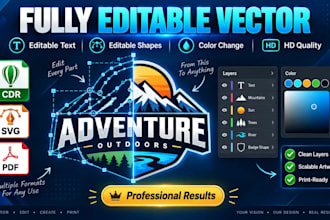 convert jpg,png, PDF or svg to editable coreldraw cdr vector