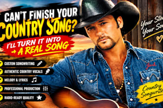 be your country songwriter, singer and music producer