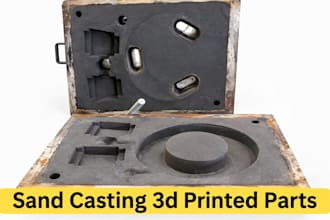 create sand casting pattern and 3d mold for metal for parts