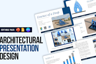 design architectural presentation boards, diagrams and slides