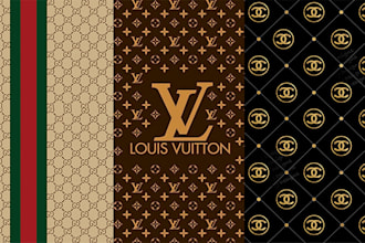design a seamless luxury monogram pattern for your brand