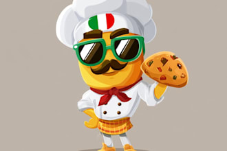 design deli restaurant brand mascot logo with express