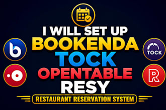 setup bookenda tock opentable resy restuarant reservation system