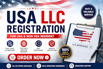 do USA llc registration and helps to get ein from irs complete llc formation