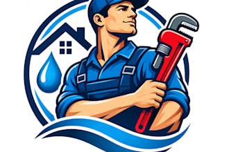 design a professional plumber logo for your business