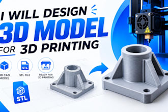design 3d cad model stl file for 3d printing and rapid prototyping