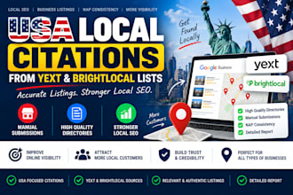 build top USA local citations from yext and brightlocal lists