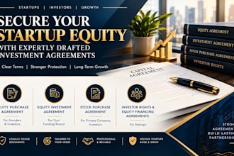 draft a startup equity purchase agreement for founders and investors