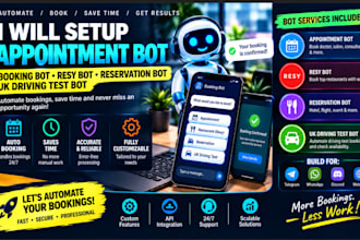 setup appointment bot booking bot reservation resy bot uk driving test bot