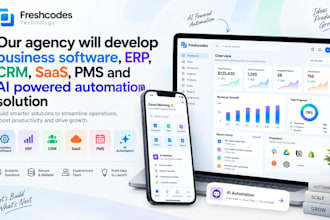 develop custom erp, CRM, saas software and ai automation solutions