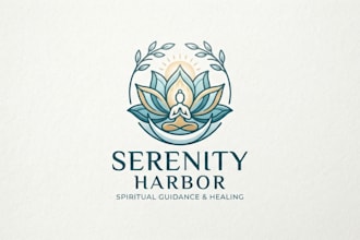 design a peaceful spiritual logo for your brand