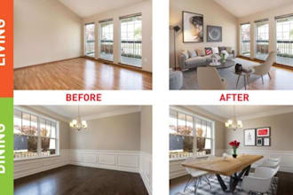 do real estate virtual staging, virtual renovation, 3d interior design rendering