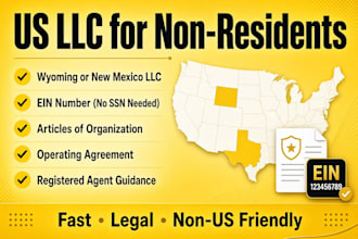 do USA llc registration, llc formation and ein for non USA resident