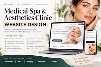 medical spa, aesthetics, healthcare and cosmetic clinic website
