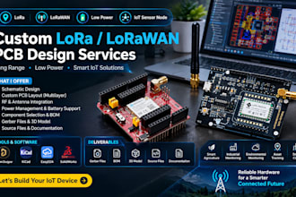design a lora lorawan pcb for long range, low power iot sensor node hardware
