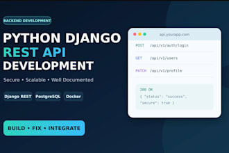 build python django rest apis and backend systems