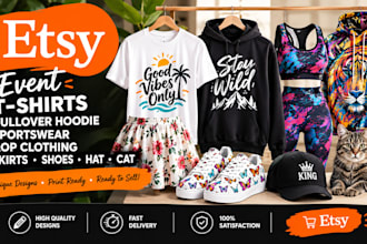 etsy event t shirts pullover hoodie sportswear aop clothing skirts shoes hat cat