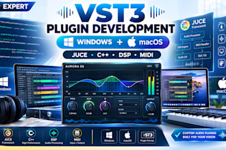 develop vst3 audio software plugins for windows and macos with juce aax and hice