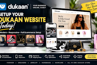 setup clothing fashion boutique sneaker jewelry handbag haircare dukaan wesite
