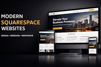 design or redesign modern squarespace website build squarespace website design