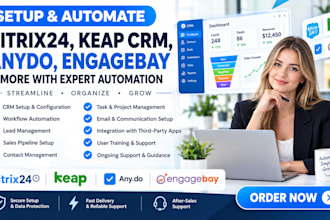 setup bitrix24 keap crm anydo engagebay automation salesforce act mhelpdesk
