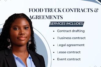 write food truck vendor agreement, location contract and catering agreement