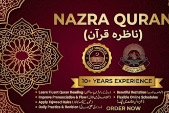 be your expert online quran teacher, tutoring with tajweed and qirat