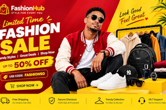 design shopify marketing sales banner shopify discount sales offer promo code