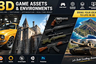 create high quality 3d game assets and hard surface models