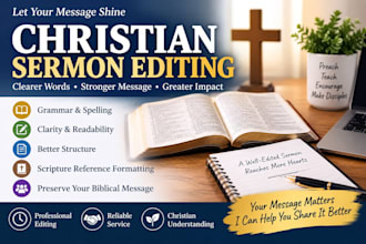 professionally edit and proofread your christian sermon