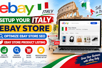 setup your italy ebay store, optimize ebay store seo, ebay store product listing