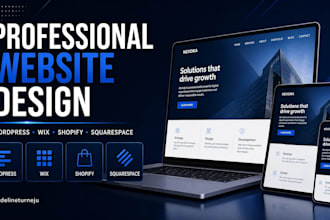 design a professional responsive website on wordpress, wix, shopify, squarespace