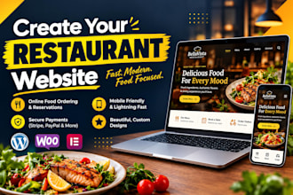 create restaurant booking catering food delivery website