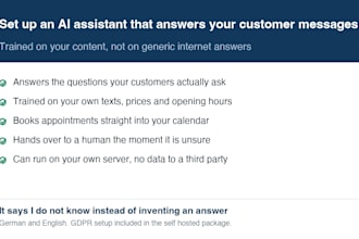 set up an ai assistant that answers your customer messages