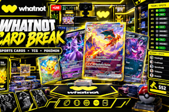 design custom whatnot card break overlays for sports cards, tcg and pokemon