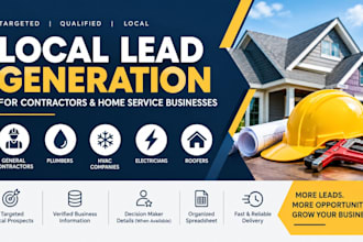general contractors plumbers hvac companies electricians roofers lead generation