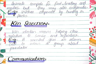 create aesthetic and professional zoology and medical notes