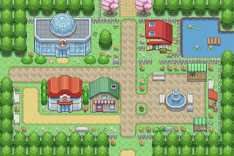 create pokemon style tileset and tile map for fans games and rom hack