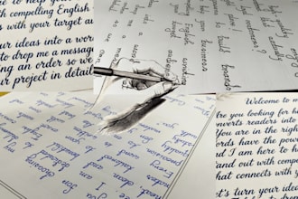do professional handwriting, cursive writing