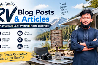 write SEO rv blog posts and articles with eeat content
