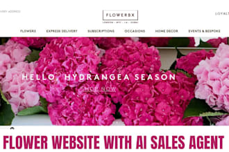 build flower website flower shopify store with ai sales agent florist website