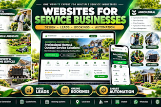 design pest control website, fumigation, lawn care and landscaping website