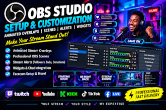 setup animated obs overlays scenes alerts and widgets for your stream